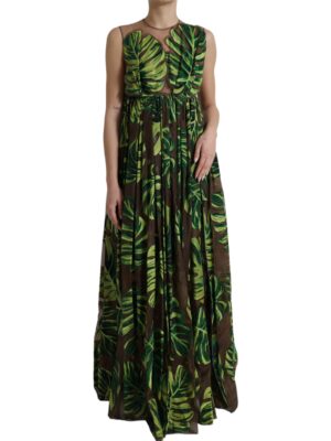 Dolce & Gabbana Elegant A-Line Sleeveless Silk Blend Dress