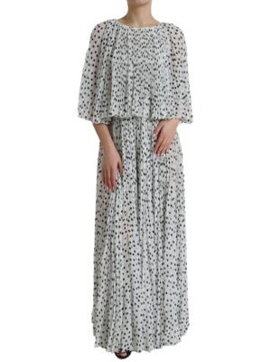 Dolce & Gabbana Elegant Polka Dots Maxi Dress