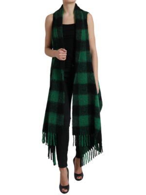 Dolce & Gabbana Elegant Checkered Poncho Jacket