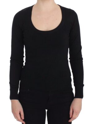 Dolce & Gabbana Elegant Black Deep Crewneck Sweater