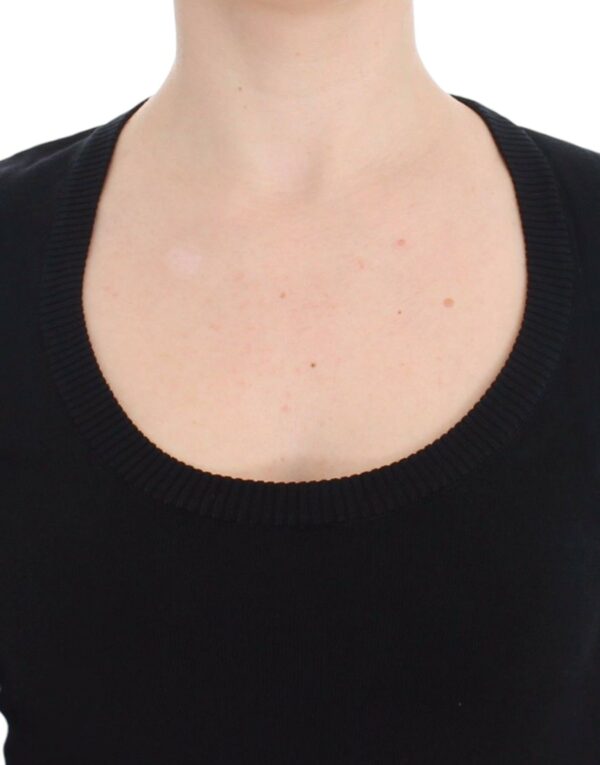 Dolce & Gabbana Elegant Black Deep Crewneck Sweater - Image 5