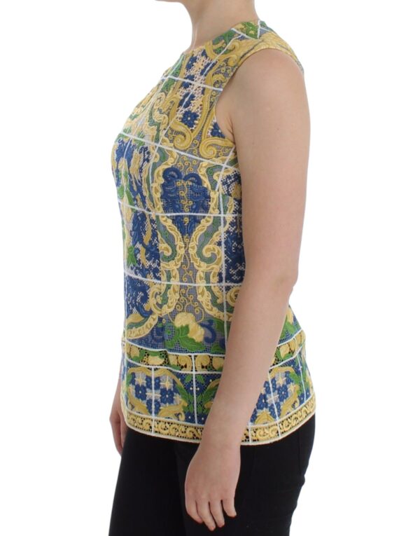 Dolce & Gabbana Majolica Embroidered Sleeveless Elegance - Image 2