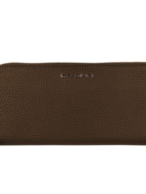 Baldinini Trend Exquisite Leather Zip Wallet in Brown