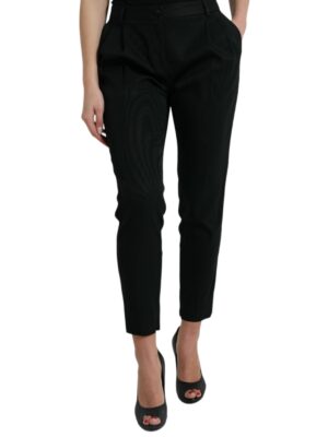 Dolce & Gabbana Elegant High-Waist Tapered Cropped Pants