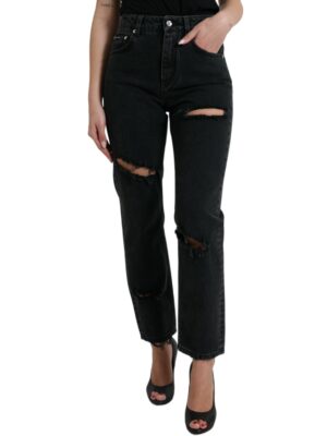 Dolce & Gabbana Elegant High-Waist Black Stretch Jeans