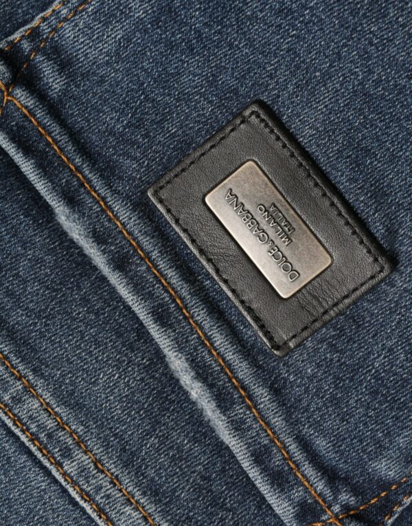 Dolce & Gabbana Elegant Mid Waist Stretch Jeans in Blue - Image 7