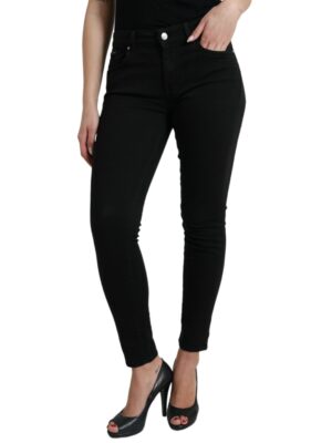 Dolce & Gabbana Chic Black Mid-Waist Stretch Jeans