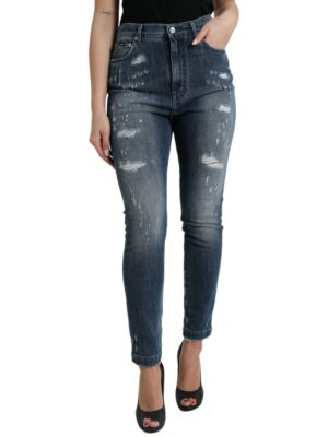Dolce & Gabbana Elegant High Waist Stretch Denim Jeans