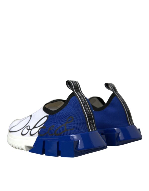Dolce & Gabbana Chic Low Top Sorrento Sneakers in Blue and White - Image 4