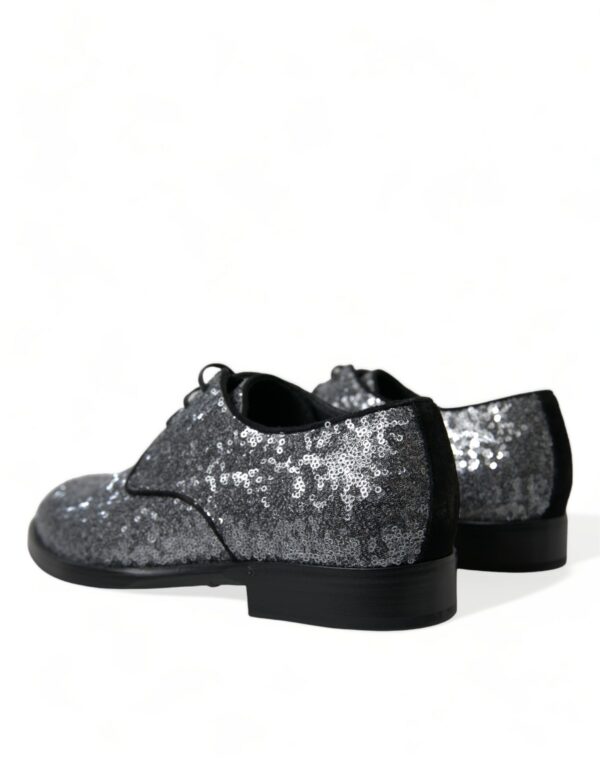 Dolce & Gabbana Exquisite Sequined Derby Dress Shoes - Image 4