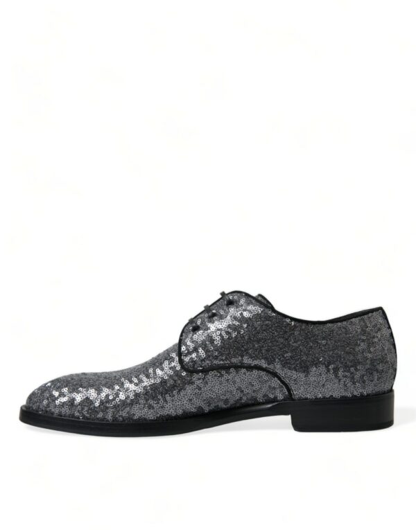 Dolce & Gabbana Exquisite Sequined Derby Dress Shoes - Image 5
