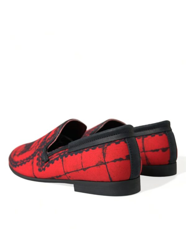 Dolce & Gabbana Torero-Inspired Luxe Red & Black Loafers - Image 4