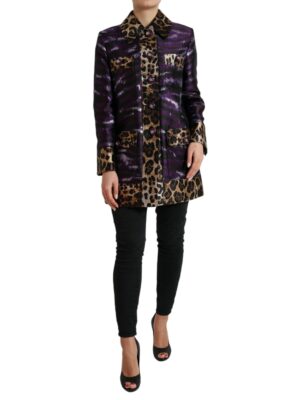 Dolce & Gabbana Exquisite Jacquard Trench With Tiger Motif