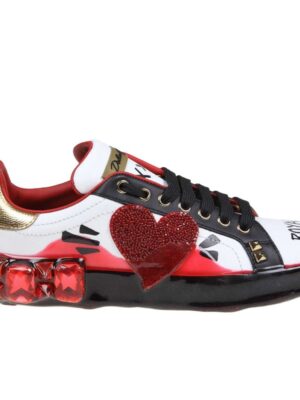 Dolce & Gabbana White Calfskin Women Sneaker