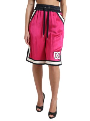 Dolce & Gabbana Chic Pink High Waist Jersey Shorts