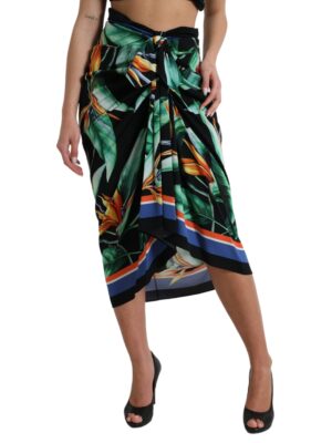 Dolce & Gabbana Elegant Floral High Waist Midi Skirt