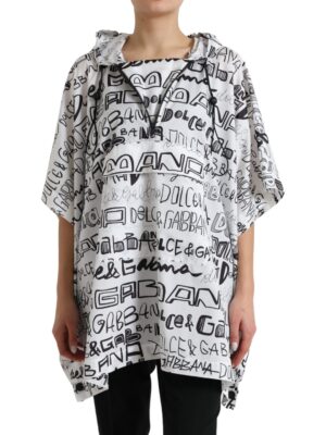 Dolce & Gabbana Chic Hooded Logo Print Blouson Tee