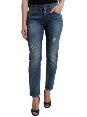 Dolce & Gabbana Chic Boyfriend Mid-Waist Stretch Jeans