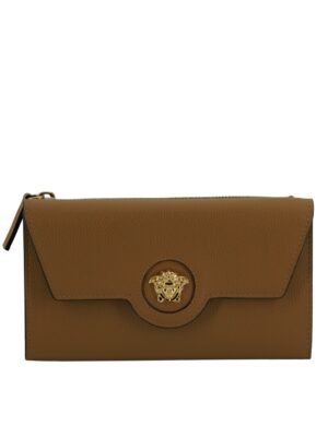 Versace Elegant Calf Leather Wallet with Medusa Logo