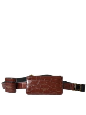 Dolce & Gabbana Elegant Leather Airpod & Coin Purse Duo