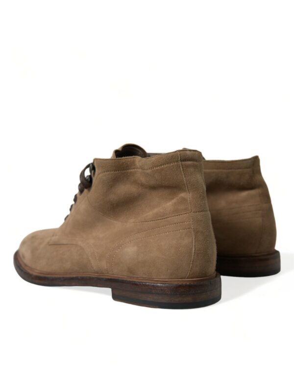 Dolce & Gabbana Elegant Leather Ankle Lace-Up Boots - Image 4