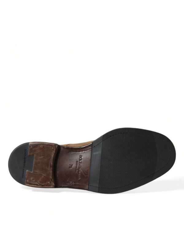 Dolce & Gabbana Elegant Leather Ankle Lace-Up Boots - Image 6
