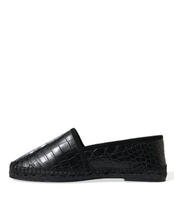 Dolce & Gabbana Exotic Black Leather Espadrilles - Image 5
