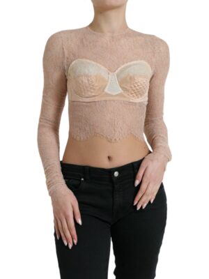 Dolce & Gabbana Elegant Lace Bustier Cropped Top