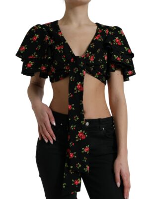 Dolce & Gabbana Floral Print Cropped Top Luxe Fashion