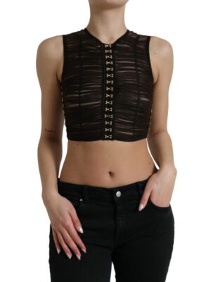 Dolce & Gabbana Embellished Cropped Sleeveless Top