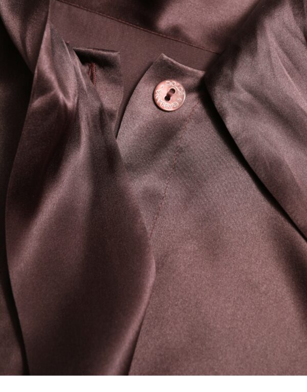 Dolce & Gabbana Elegant Silk Ascot Collar Blouse - Image 7