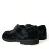 Dolce & Gabbana Elegant Black Fur Derby Dress Shoes for Men - Image 4