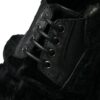 Dolce & Gabbana Elegant Black Fur Derby Dress Shoes for Men - Image 8