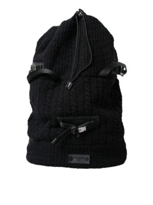 Dolce & Gabbana Elegant Tricot Wool-Blend Backpack in Black