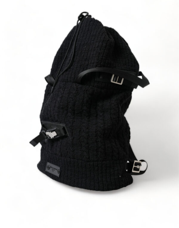 Dolce & Gabbana Elegant Tricot Wool-Blend Backpack in Black - Image 2