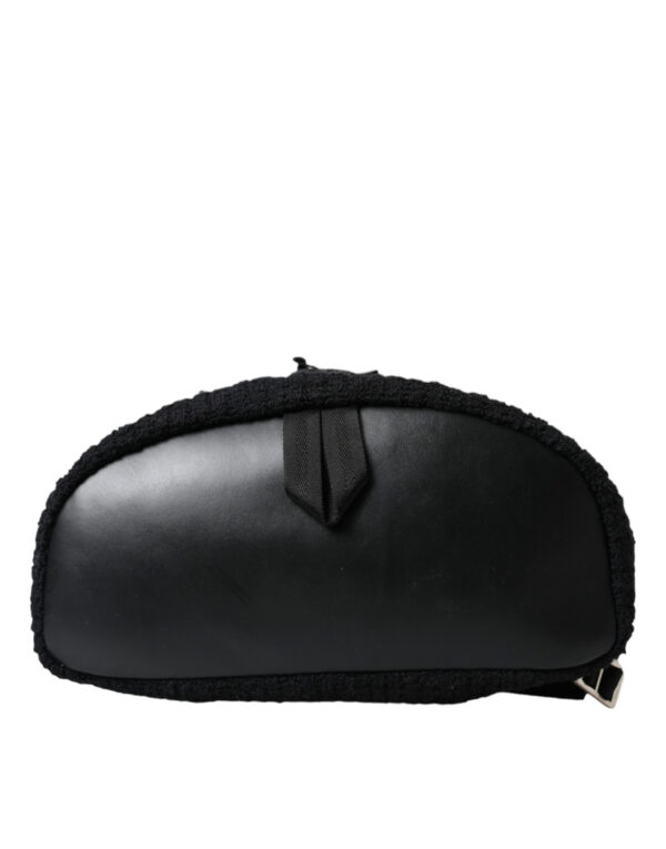 Dolce & Gabbana Elegant Tricot Wool-Blend Backpack in Black - Image 4