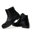 Dolce & Gabbana Elegant Black Calf Leather Lace-Up Boots - Image 7