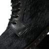 Dolce & Gabbana Elegant Black Calf Leather Lace-Up Boots - Image 8