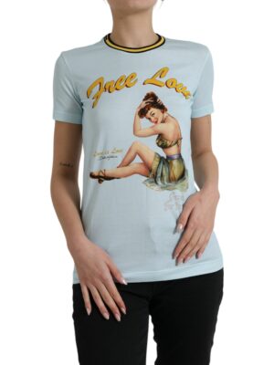 Dolce & Gabbana Elegant Light Blue Cotton T-Shirt