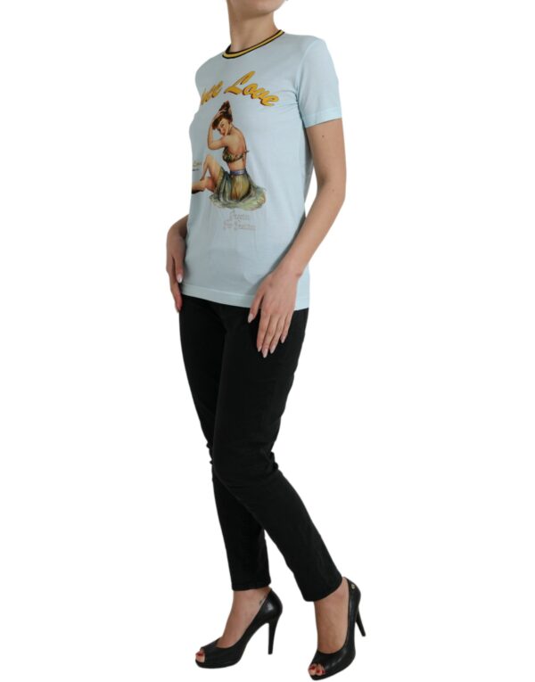 Dolce & Gabbana Elegant Light Blue Cotton T-Shirt - Image 2