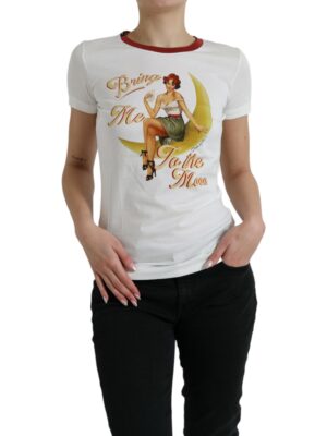 Dolce & Gabbana Elegant White Cotton Crew Neck Tee