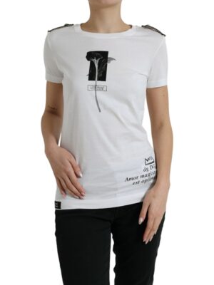 Dolce & Gabbana Elegant Monochrome Crew Neck T-Shirt