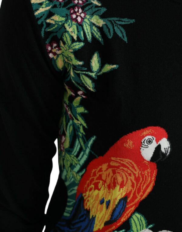 Dolce & Gabbana Elegant Wool Silk Printed Cardigan Sweater - Image 4