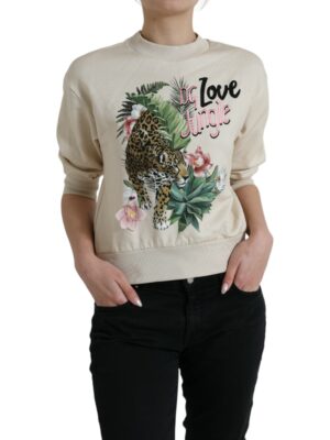 Dolce & Gabbana Elegant Jungle Print Crewneck Sweater