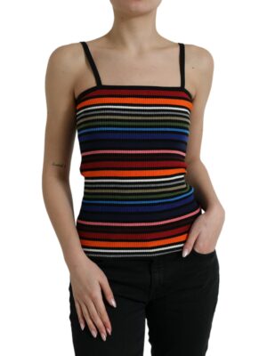Dolce & Gabbana Chic Striped Spaghetti Strap Tank Top