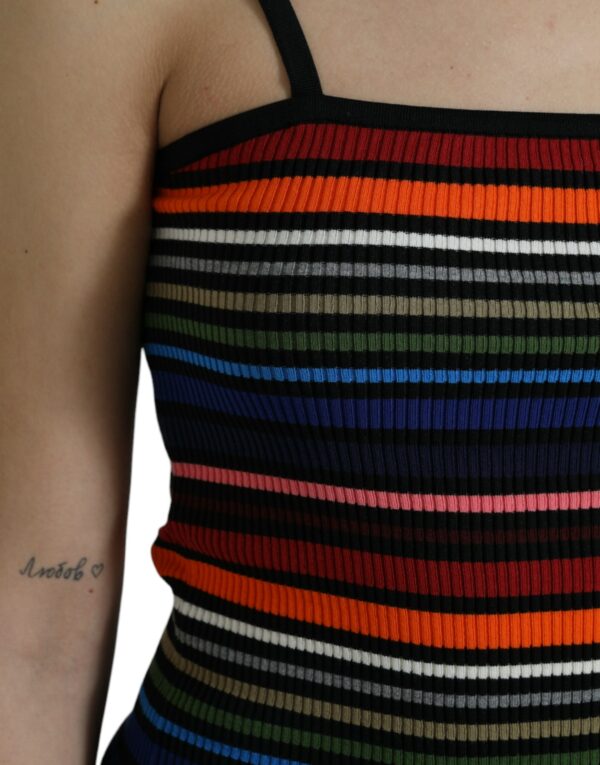 Dolce & Gabbana Chic Striped Spaghetti Strap Tank Top - Image 5