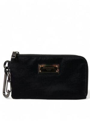 Dolce & Gabbana Chic Nylon-Leather Designer Pouch