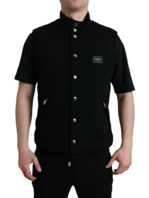 Dolce & Gabbana Elegant Black Sleeveless Vest Jacket