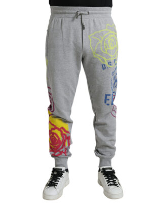 Dolce & Gabbana Chic Grey Skinny Cotton Joggers
