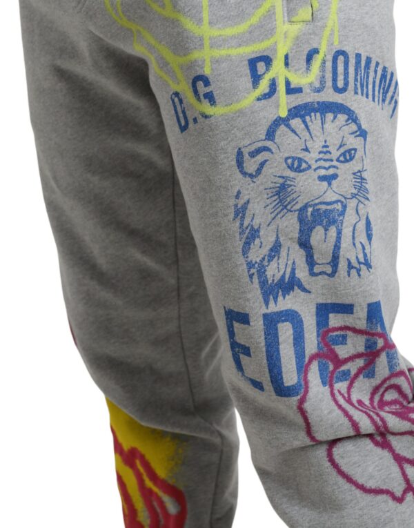 Dolce & Gabbana Chic Grey Skinny Cotton Joggers - Image 4